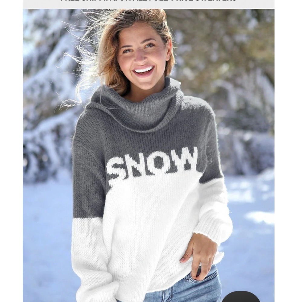 Wooden Ships SNOW Cowlneck Chunky‎ Knit Sweater Women's